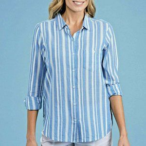 New Fresh Produce S M L XL Arwen Blue Striped Top